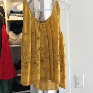 Yellow Anthropologie top